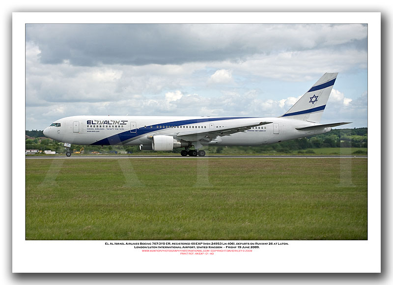 4X-EAP - El Al Israel Airlines Boeing 767-3Y0 ERM (Msn 24953 Ln 406) - 01