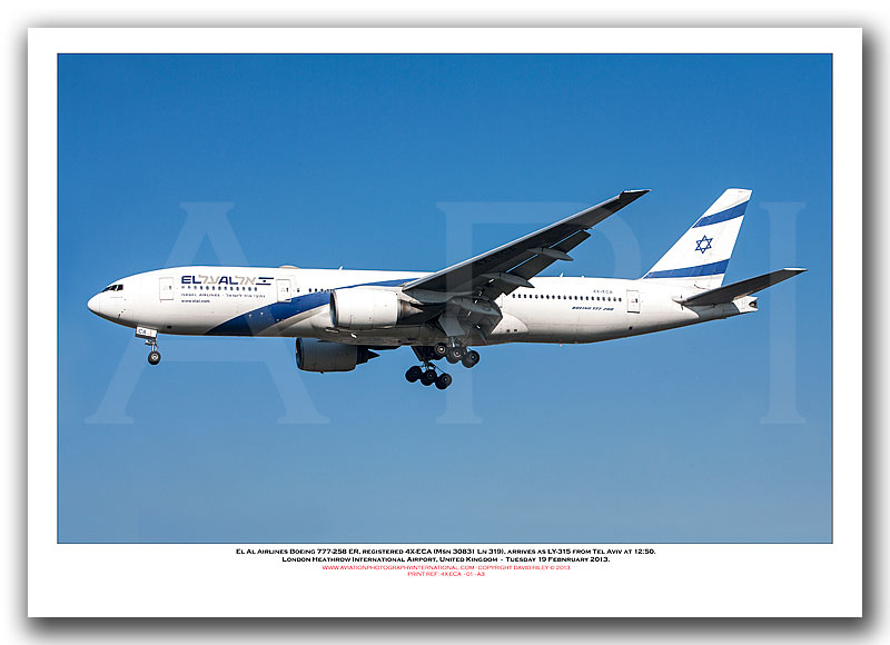 4X-ECA - El Al Israel Airlines Boeing 777-258 ER (Msn 30831 Ln 319) - 01