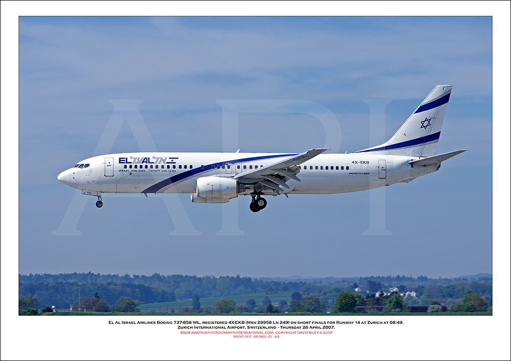 4X-EKB - El Al Israel Airlines Boeing 737-858 WL  (Msn 29958 Ln 249) - 01