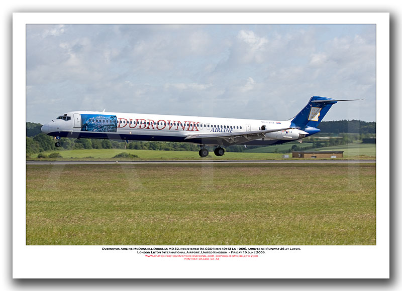 9A-CDD - Dubrovnik Airline McDonnell Douglas MD-82  (Msn 49113 Ln 1069) - 02