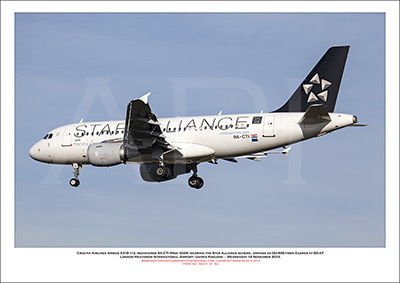 9A-CTI - Croatia Airlines Airbus A319-112 in the  Star Alliance scheme (Msn 1029) - 01