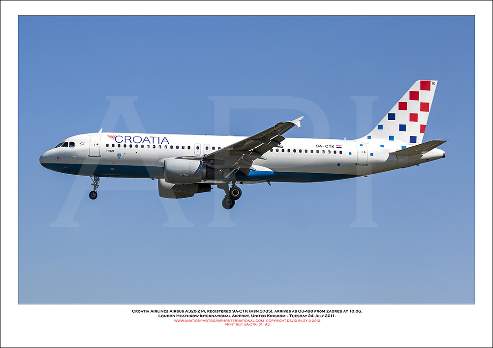 9A-CTK - Croatia Airlines Airbus A320-214 (Msn 3785) - 01