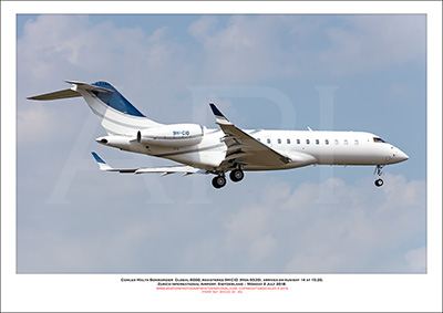 9H-CIO - Comlux Malta Bombardier  Global 6000, (Msn 9535)- 01