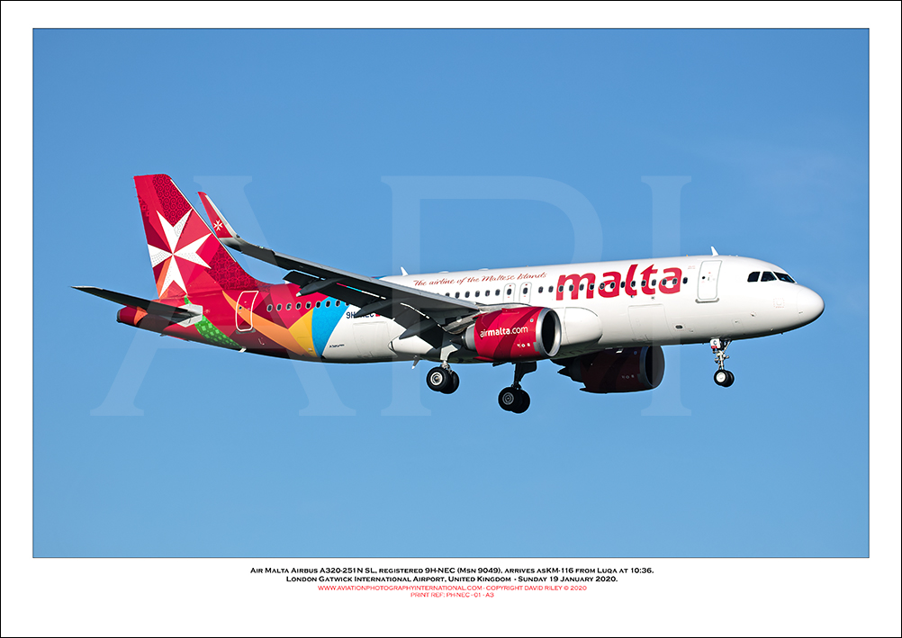 9H-NEC - Air Malta Airbus A320-251Nn SL  (Msn 9049) - 01