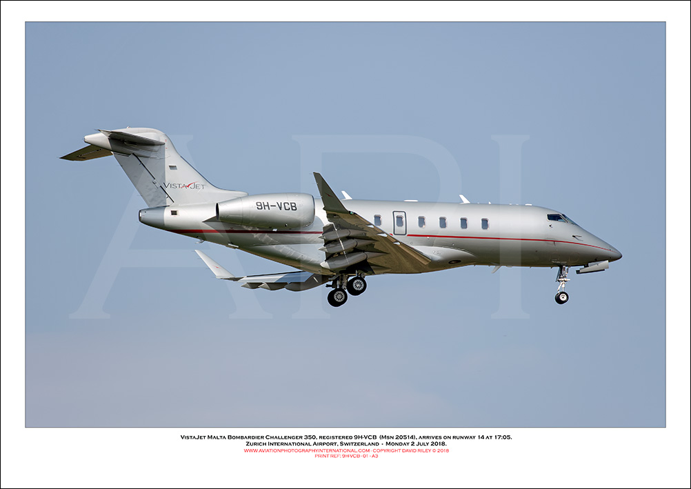 9H-VCB - VistaJet Malta Bombardier Challenger 350 (Msn 20514)- 01