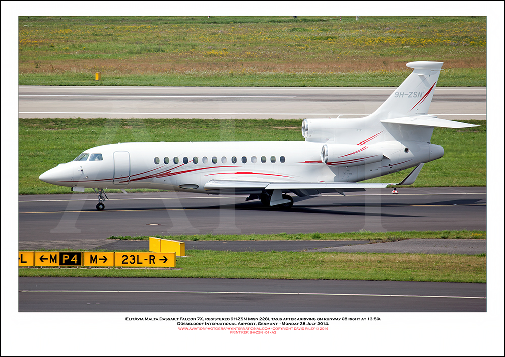 9H-ZSN - ElitAvia Mlta Dassault Falcon 7X  (Msn 228) - 01
