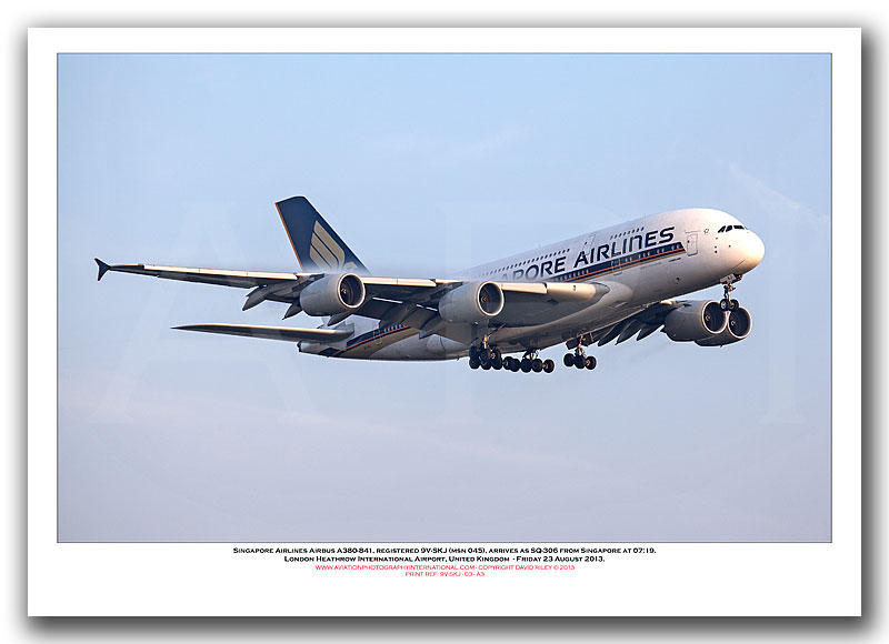9V-SKJ - Singapore Airlines Airbus A380-841 (Msn 045) - 03