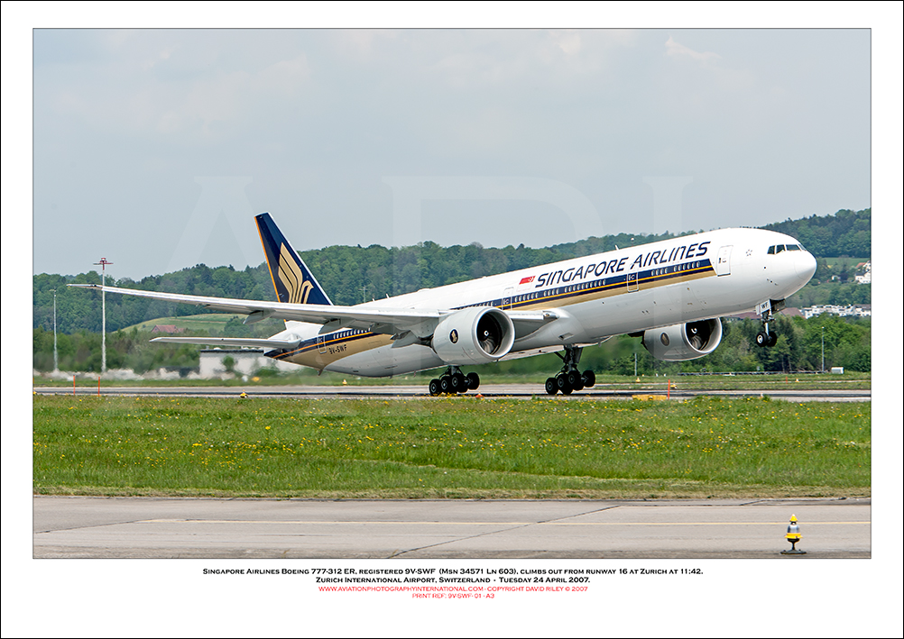 9V-SWF - Singapore Airlines Boeing 777-312 ER (Msn 34571 Ln 603) - 01