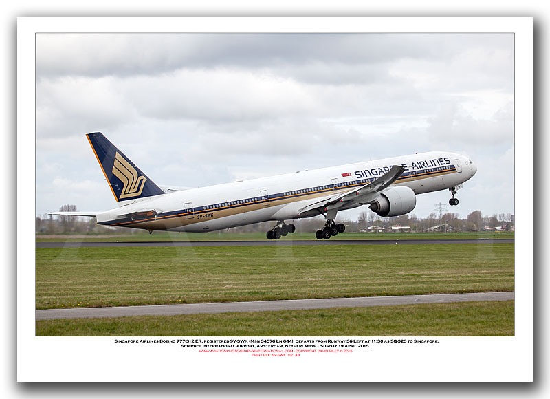 9V-SWK - Singapore Airlines Boeing 777-312 ER (Msn 34576 Ln 644) - 02