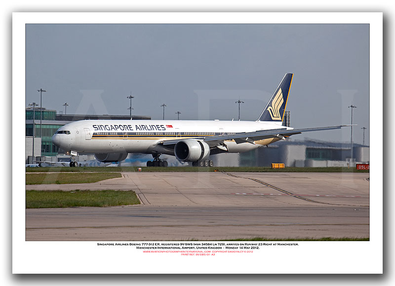 9V-SWS - Singapore Airlines Boeing 777-312 ER (Msn 34584 Ln 729) - 01