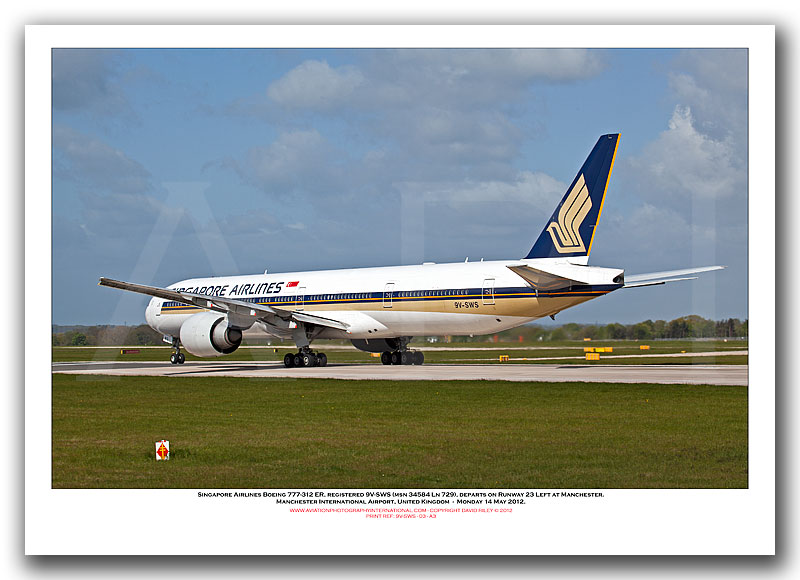 9V-SWS - Singapore Airlines Boeing 777-312 ER (Msn 34584 Ln 729) - 03