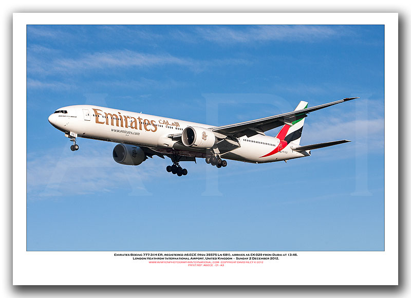 A6-ECE - Emirates Boeing 777-31H ER (Msn 35575  Ln 681) - 01