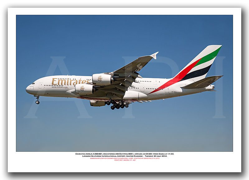 A6-EDJ - Emirates Airbus A380-861 (Msn 009) - 01