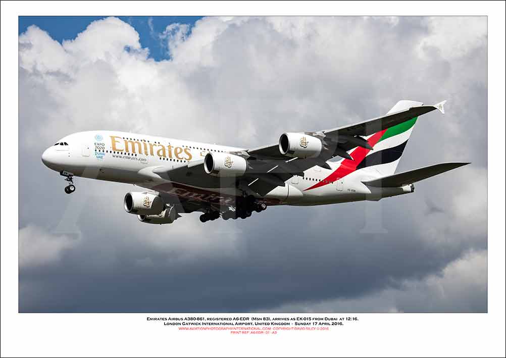 A6-EDR - Emirates Airbus A380-861 (Msn 083) - 01