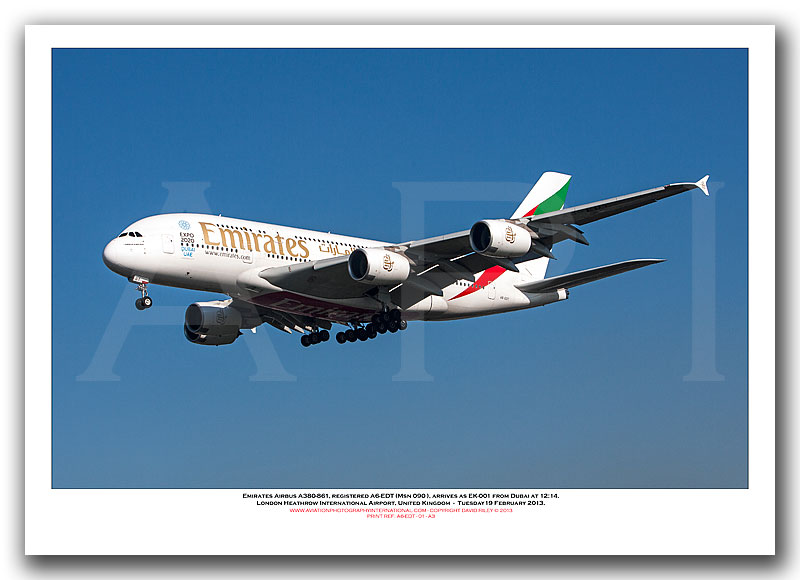 A6-EDT - Emirates Airbus A380-861 (Msn 090) - 01