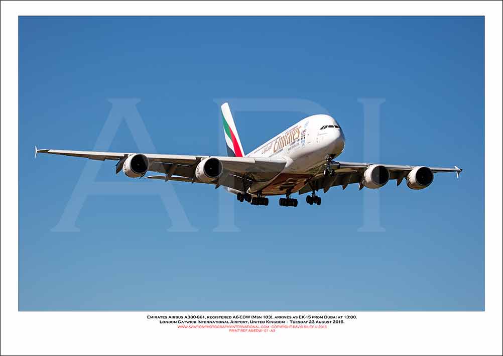 A6-EDW - Emirates Airbus A380-861 (Msn 103) - 01