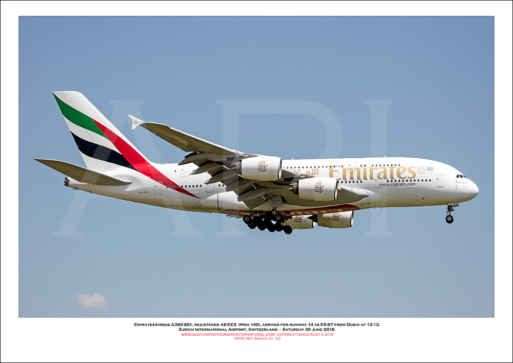 A6-EES - Emirates Airbus A380-861 (Msn 140) - 01
