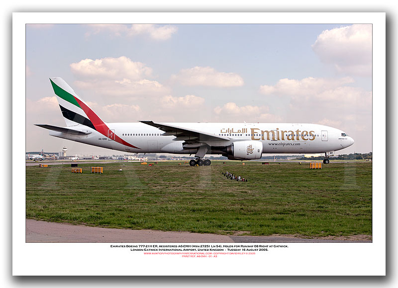 A6-EMH - Emirates Boeing 777-21H ER (Msn 27251 Ln 54) - 01