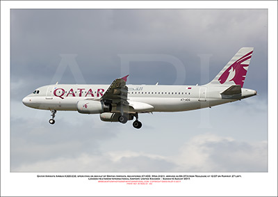 A7-ADG - Qatar Airways Airbus A320-232, operating on behalf of British Airways (Msn 2121) - 01