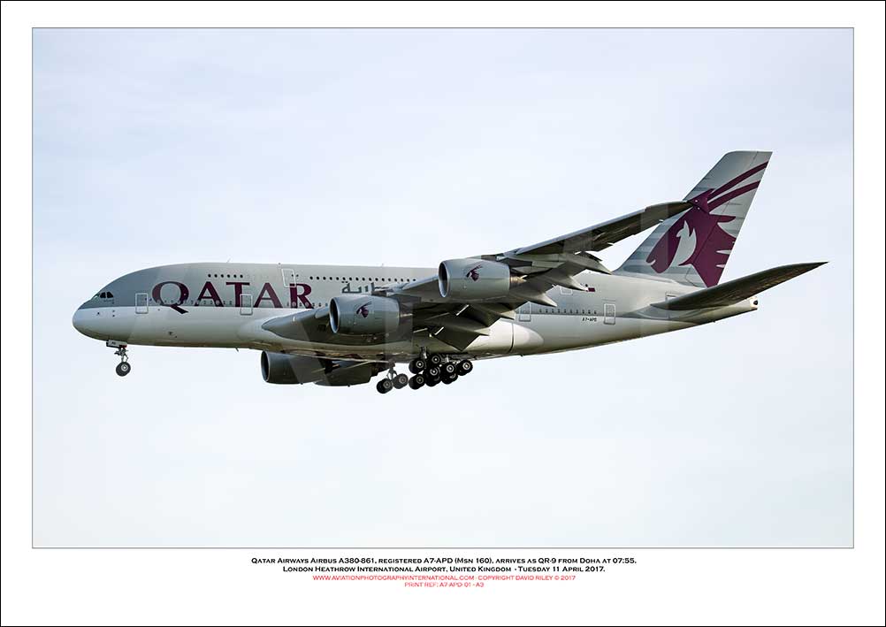 A7-APD - Qatar Airways Airbus A380-861  (Msn 160) - 01