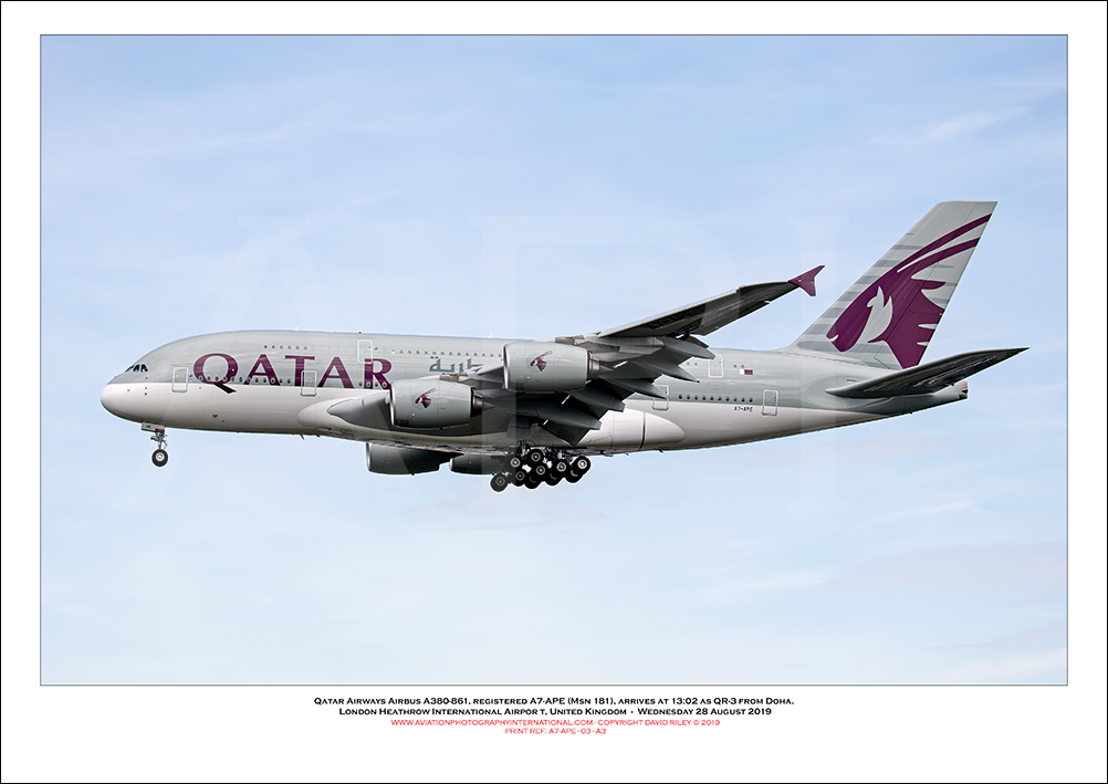 A7-APE - Qatar Airways Airbus A380-861  (Msn 181) - 03