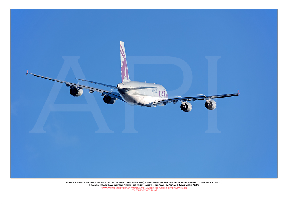 A7-APF - Qatar Airways Airbus A380-861  (Msn 189) - 01