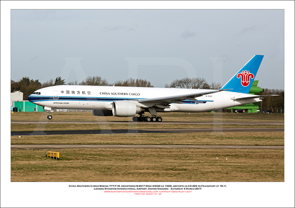 B-2017 - China Southern Cargo Boeing 777-F1B (Msn 41636 Ln 1308) - 01