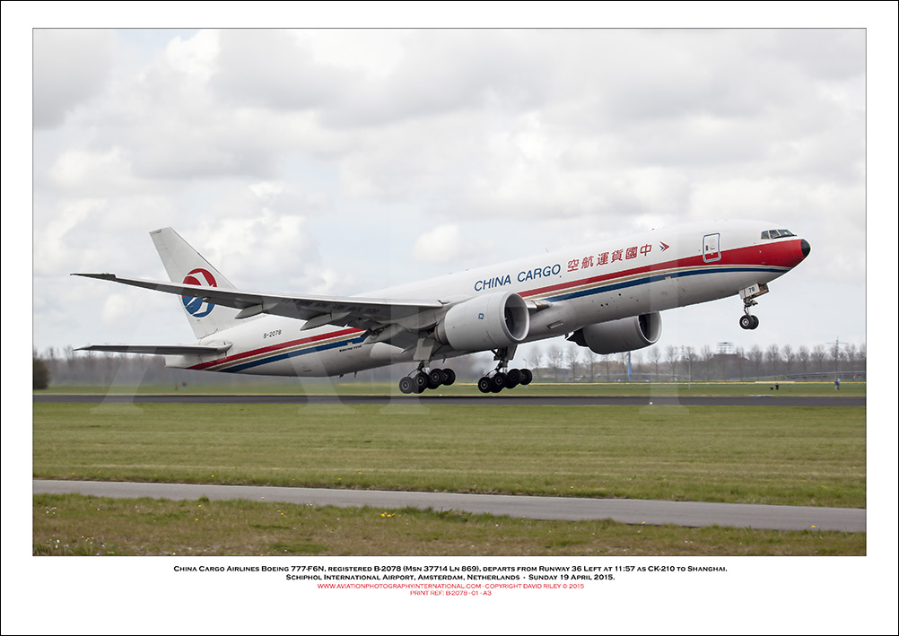 B-2078 -China Cargo Airlines Boeing 777-F6N (Msn 37714 Ln 869) - 01