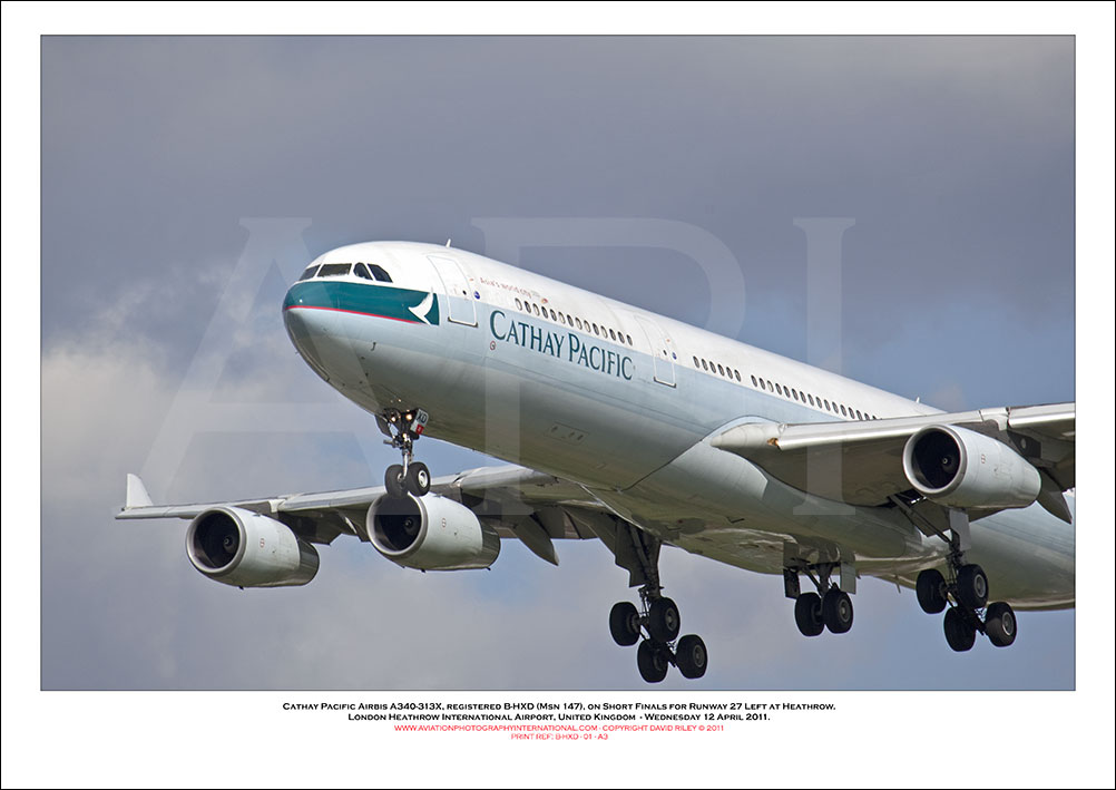 B-HXD-  Cathay Pacific Airbus A340-313X (Msn 147) - 01
