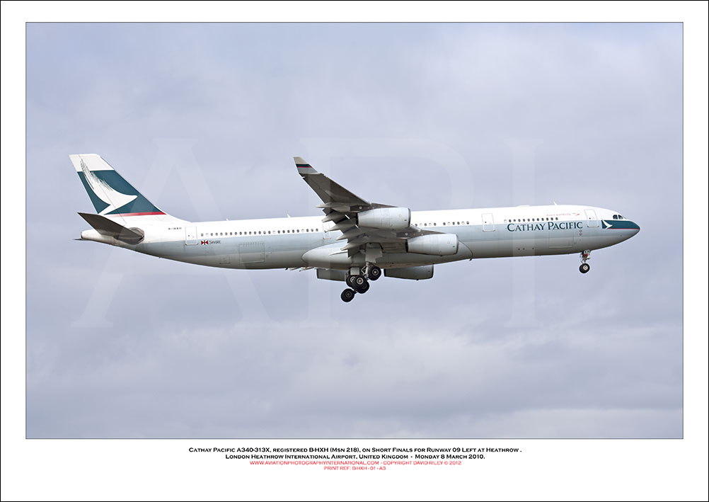 B-HXH-  Cathay Pacific Airbus A340-313X (Msn 218) - 01