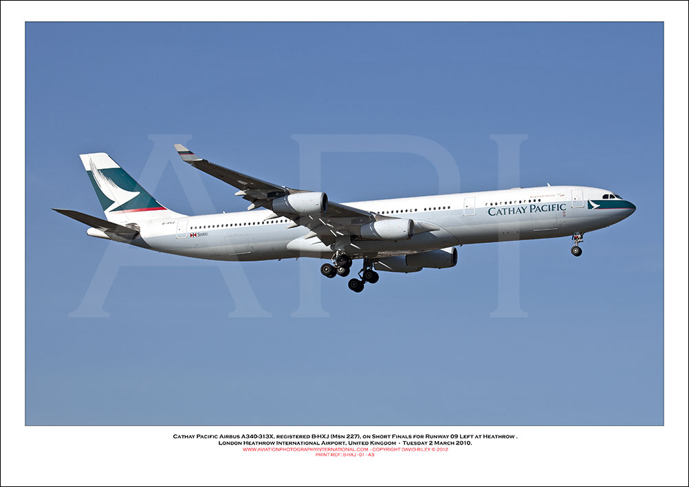 B-HXJ-  Cathay Pacific Airbus A340-313X (Msn 227) - 01