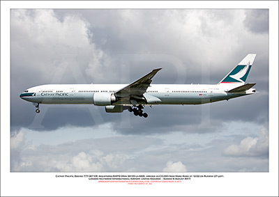 B-KPD-  Cathay Pacific Boeing 777-367 ER (Msn 36155 Ln 680) - 01