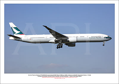 B-KQT-  Cathay Pacific Boeing 777-367 ER (Msn 41766 Ln 1255) - 01