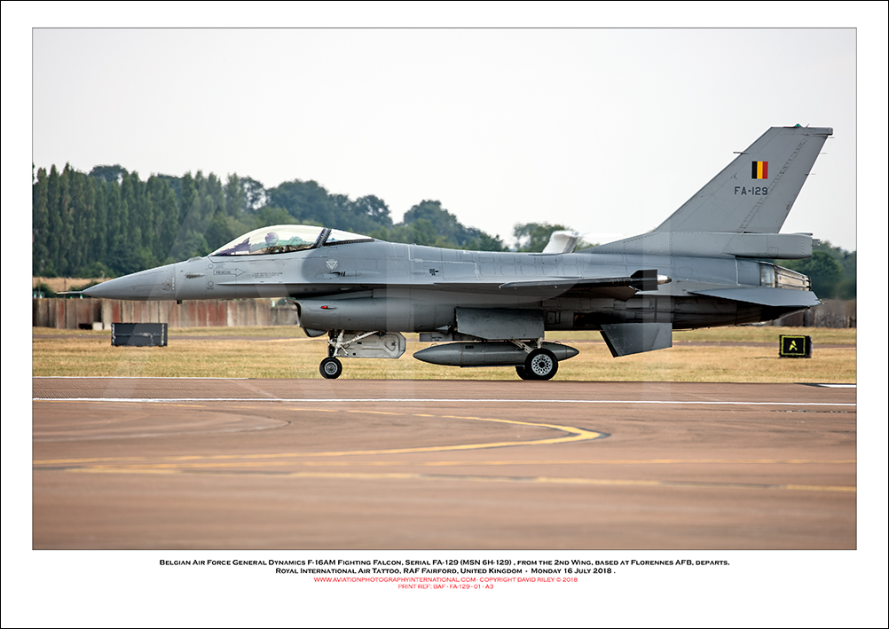 BEGIUM-FA-129 - Belgian Air Force General Dynamics F-16AM Fighting Falcon  (Msn 6H-129) - 01