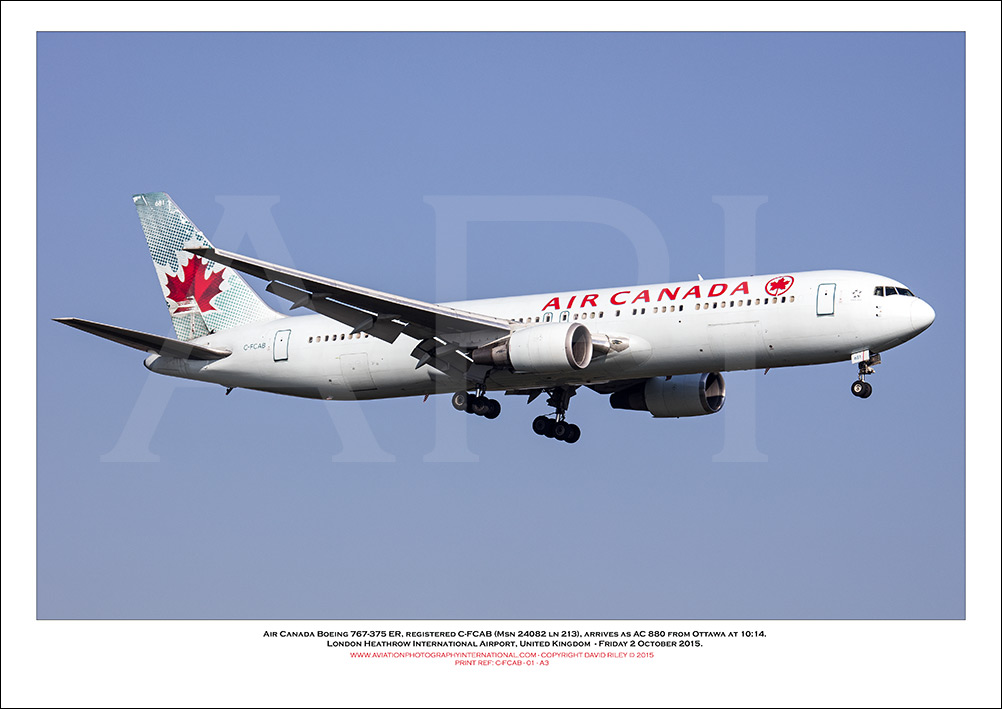 C-FCAB - Air Canada Boeing 767-375 ER (Msn 24082 Ln 213) - 01