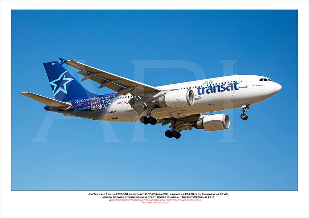 C-FDAT - Air Transat Airbus A310-308  (Msn 658) - 01