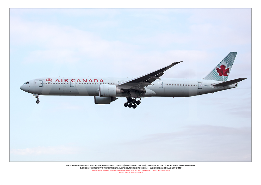 C-FIVQ - Air Canada Boeing 777-333 ER  (Msn 35240 Ln 749)  - 02