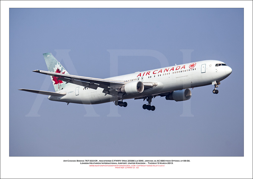 C-FMWV - Air Canada Boeing 767-333 ER (Msn 25586 Ln 599) - 01