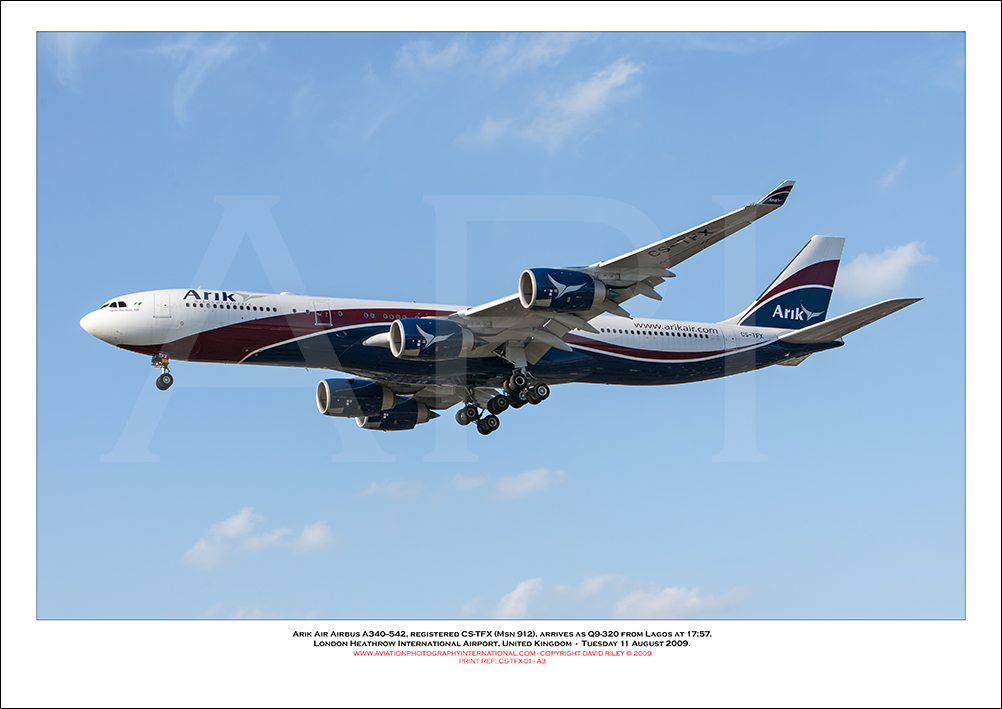 CS-TFX - Arik Air Airbus A340--542 (Msn 912) - 01