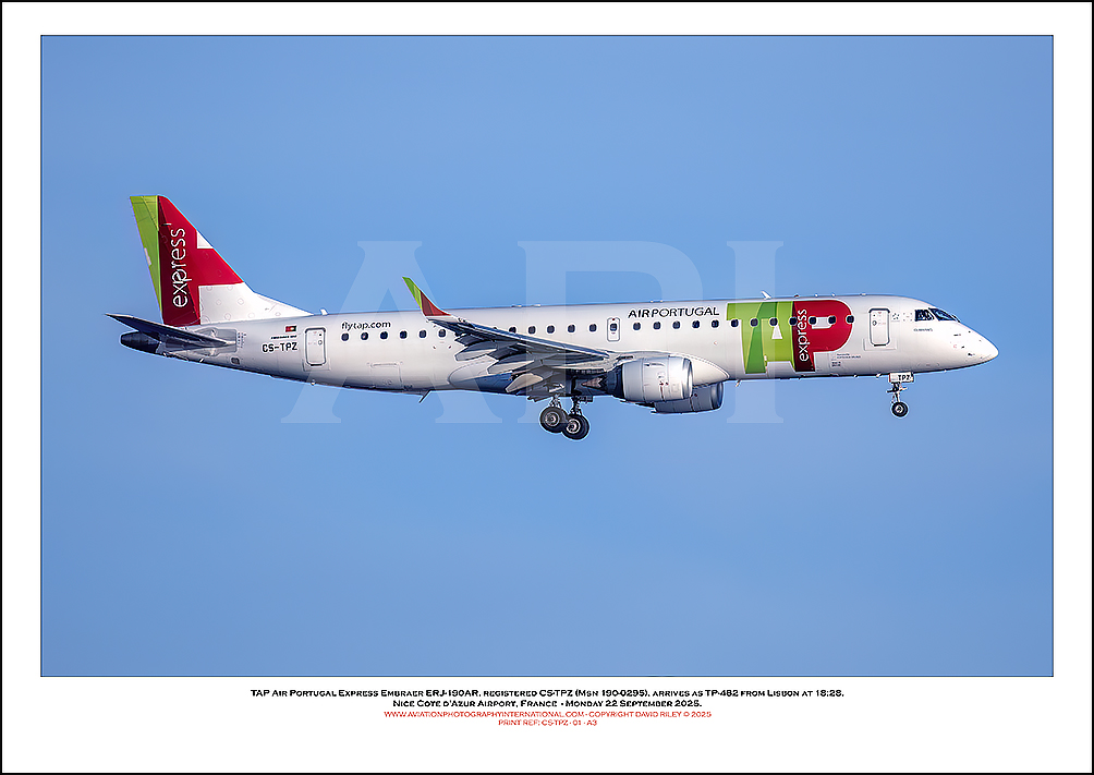 CS-TPZ - TAP Portugal Express Embraer ERJ-190AR (Msn 190-0295) - 01