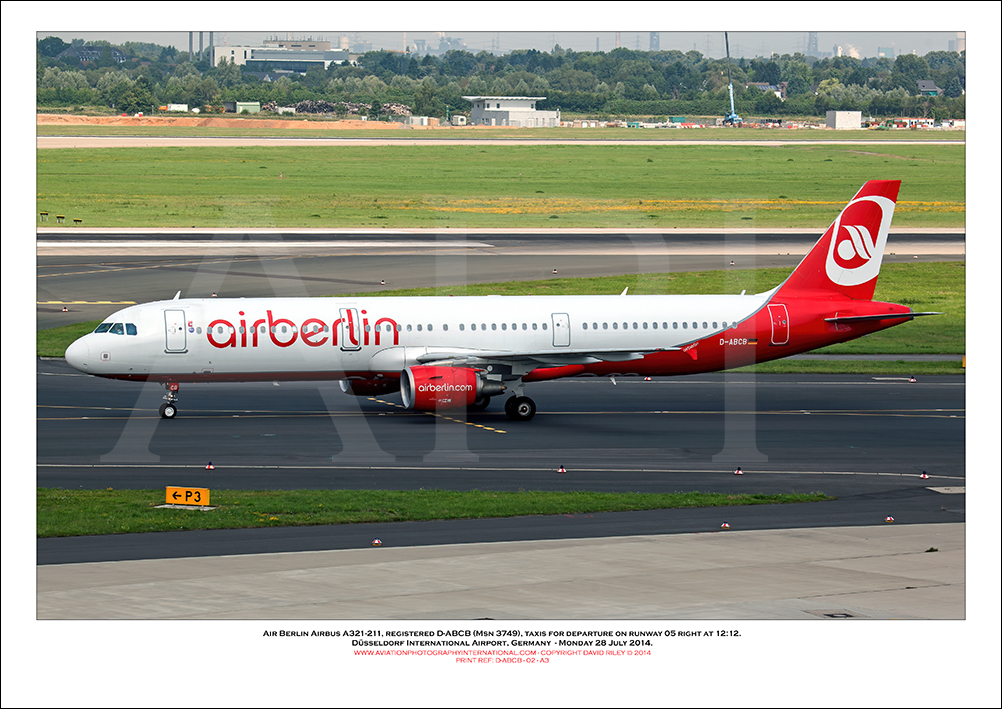 D-ABCB - Air Berlin Airbus A321-211  (Msn 3749) - 2