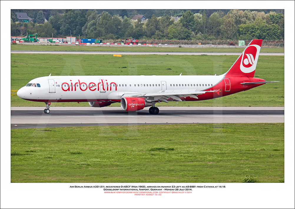 D-ABCF - Air Berlin Airbus A321-211  (Msn 1966) - 1