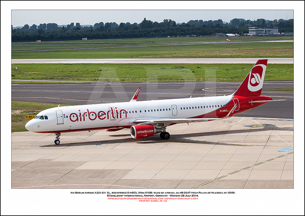 D-ABCL - Air Berlin Airbus A321-211 SL  (Msn 6168) - 1