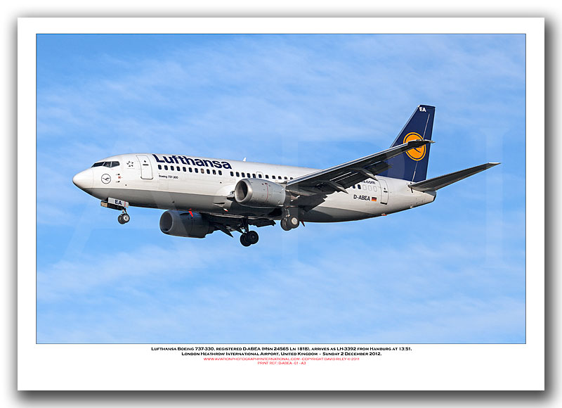 D-ABEA - Lufthansa Boeing 737-330  (Msn 24565 Ln 1818) - 01