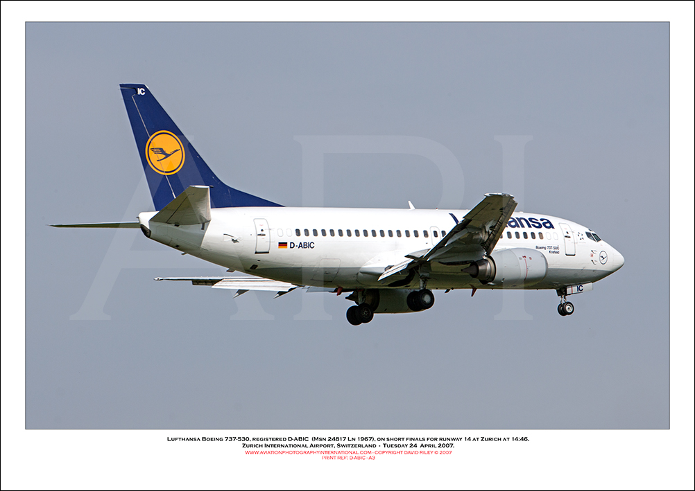 D-ABIP - Lufthansa Boeing 737-530  (Msn 24940 Ln 2034) - 01