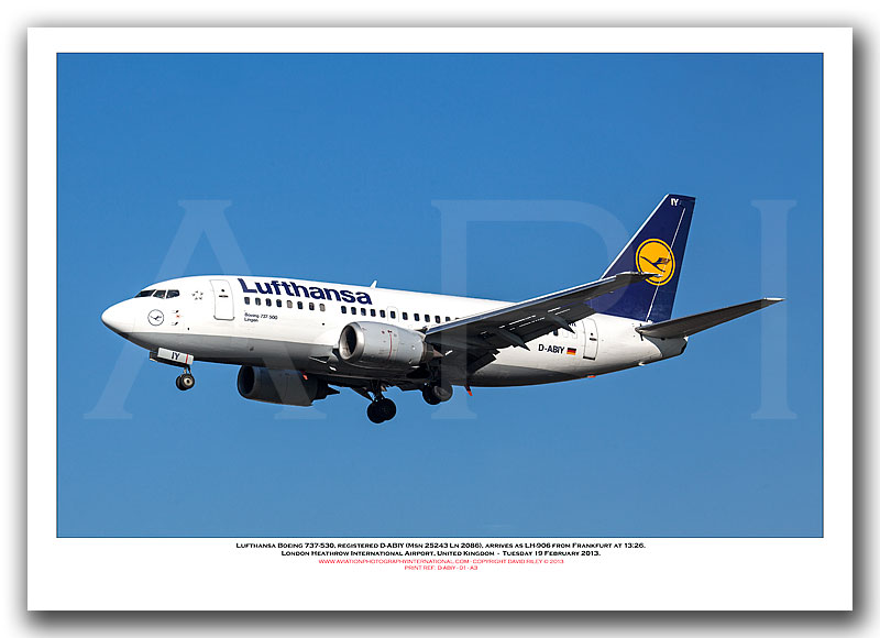 D-ABIY - Lufthansa Boeing 737-530  (Msn 25243 Ln 2086) - 01