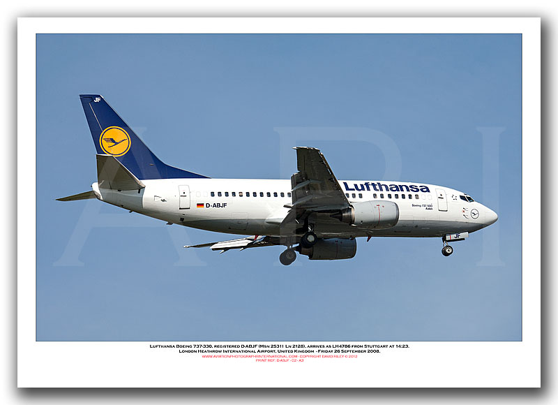 D-ABJF - Lufthansa Boeing 737-330  (Msn 25311 Ln 2128) - 02