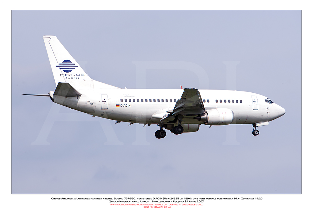 D-ACIN - Cirrus Airlines, a Luthansa partner airline, Boeing 737-53C (Msn 24825 Ln 1894) - 02