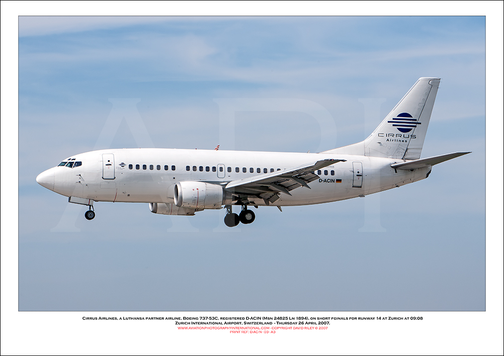 D-ACIN - Cirrus Airlines, a Luthansa partner airline, Boeing 737-53C (Msn 24825 Ln 1894) - 03