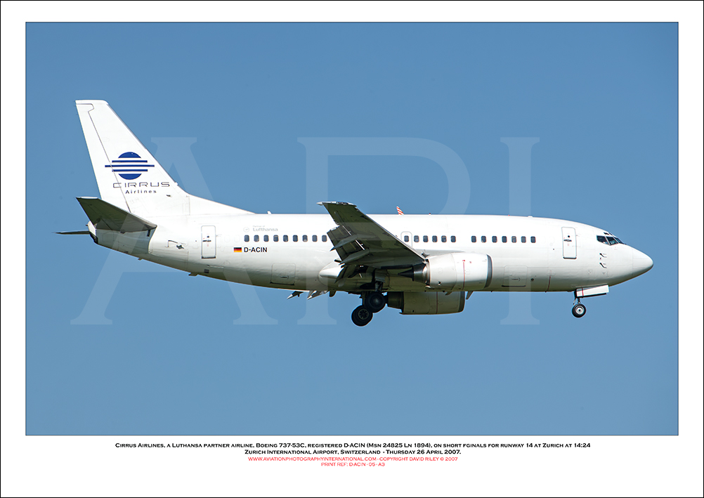 D-ACIN - Cirrus Airlines, a Luthansa partner airline, Boeing 737-53C (Msn 24825 Ln 1894) - 05